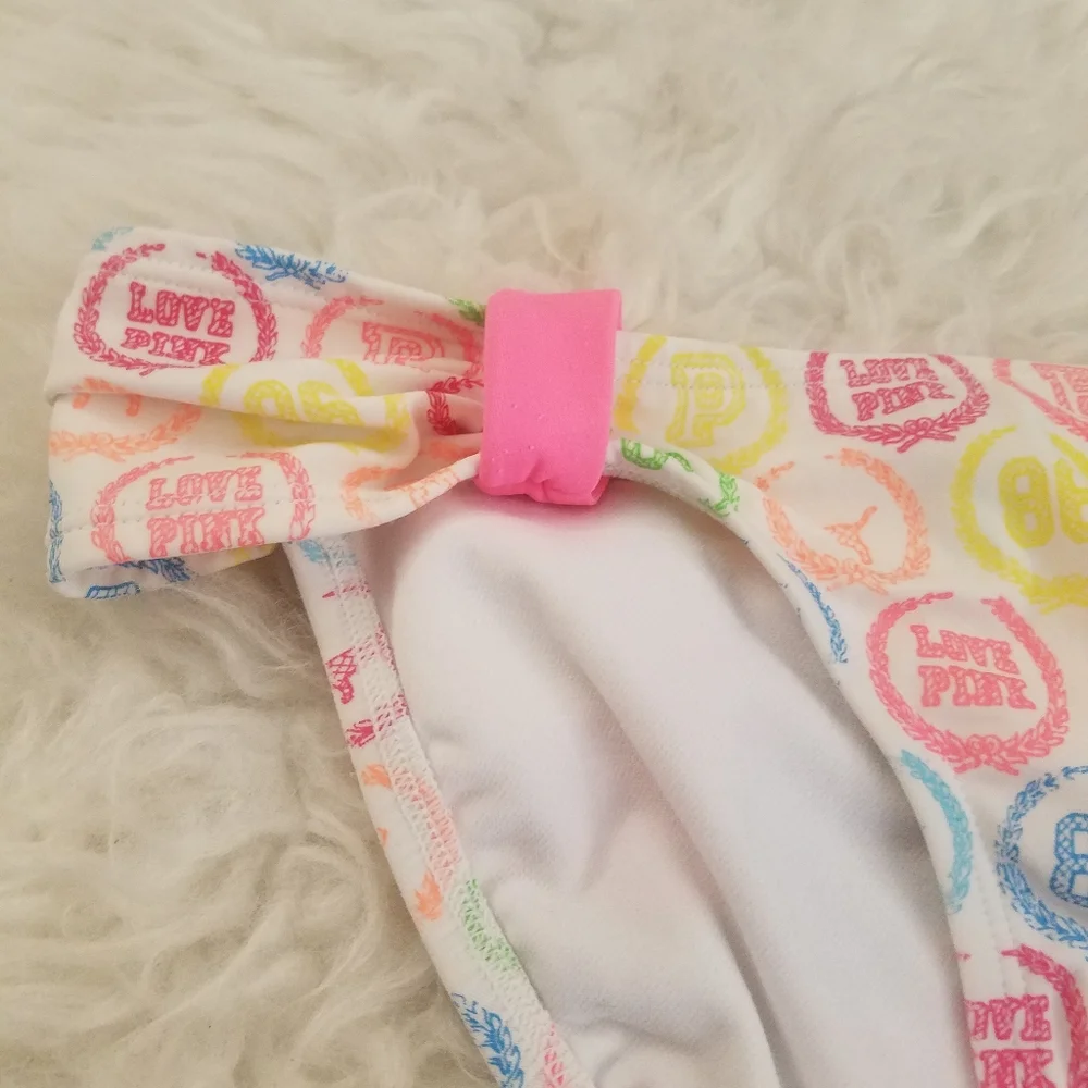 VERY RARE:  2008 VINTAGE VICTORIA'S SECRET FASHION SHOW PINK 86 GRAFFITI BIKINI
